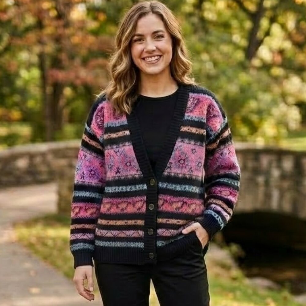 Clifford & Wills Vintage 90s Wool Sweater Cardigan Y2K